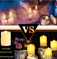 USB Rechargeable Electric simulation Candles Remote Bedside Lamp Warm White Flicker Tea Light Battery Operated Wedding Props