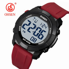 Outdoor Sport Watch for Men G Style Digital Mens Watches 50M Waterproof Red Hombre Male Tactical Electronic Wristwatch Gifts