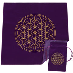 Altar Tarot Card Cloth Constellation Flower of Life Tablecloth Astrology Tarot Divination Tablecloth Board Game Card Pad GXMF