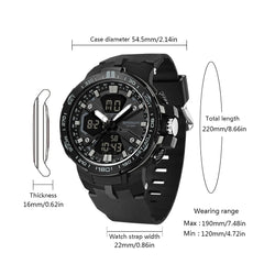 Brand Men's Outdoors Sports Watches Mens Quartz Military WristWatch Waterproof 50M Fashion Tactics Design Luminous Watch For Man