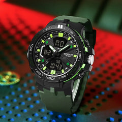 Brand Men's Outdoors Sports Watches Mens Quartz Military WristWatch Waterproof 50M Fashion Tactics Design Luminous Watch For Man