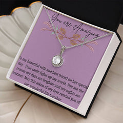 A Cushion Cut necklace for that special person in your lfe.