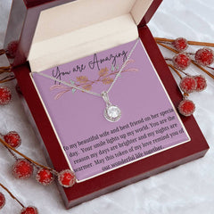 A Cushion Cut necklace for that special person in your lfe.