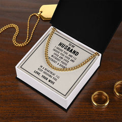 Cuban Link Chain - For Husband From Wife