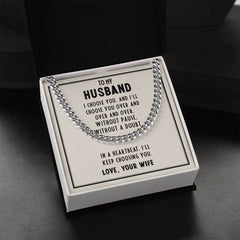 Cuban Link Chain - For Husband From Wife