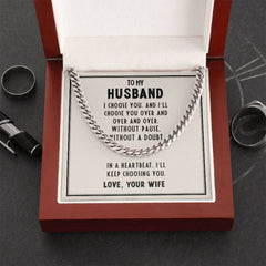 Cuban Link Chain - For Husband From Wife