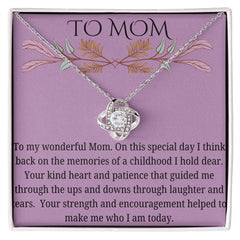 Special Memories Love Knot Necklace