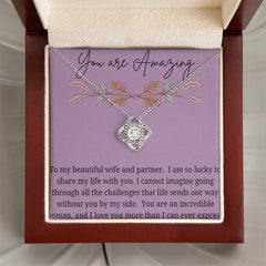 To My Wife You are Amazing Love Knot Necklace