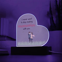 Heart Acrylic Plaque - Memories